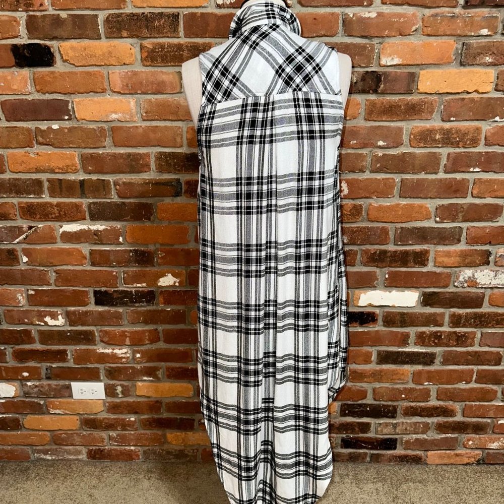 Rails Jordyn Sleeveless Button Up Striped Flannel… - image 4